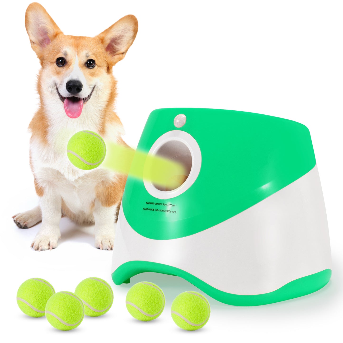 Durable Electric Interactive Mini Tennis Ball Launcher for Dog Training and Fetch Play