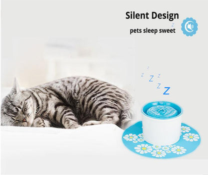 Automatic Flower Pet Drinking Fountain – Electric Water Dispenser with Filter for Cats and Dogs