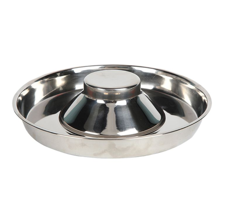 Pet Stainless Steel Dog Bowl Puppy Litter Food Feeding Dish Weaning Silver Stainless Feeder Water Bowl Pets Feeder Bowl