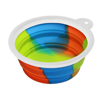 Collapsible Silicone Dog Travel Bowl - 350ml Portable Food & Water Container in 24 Colors