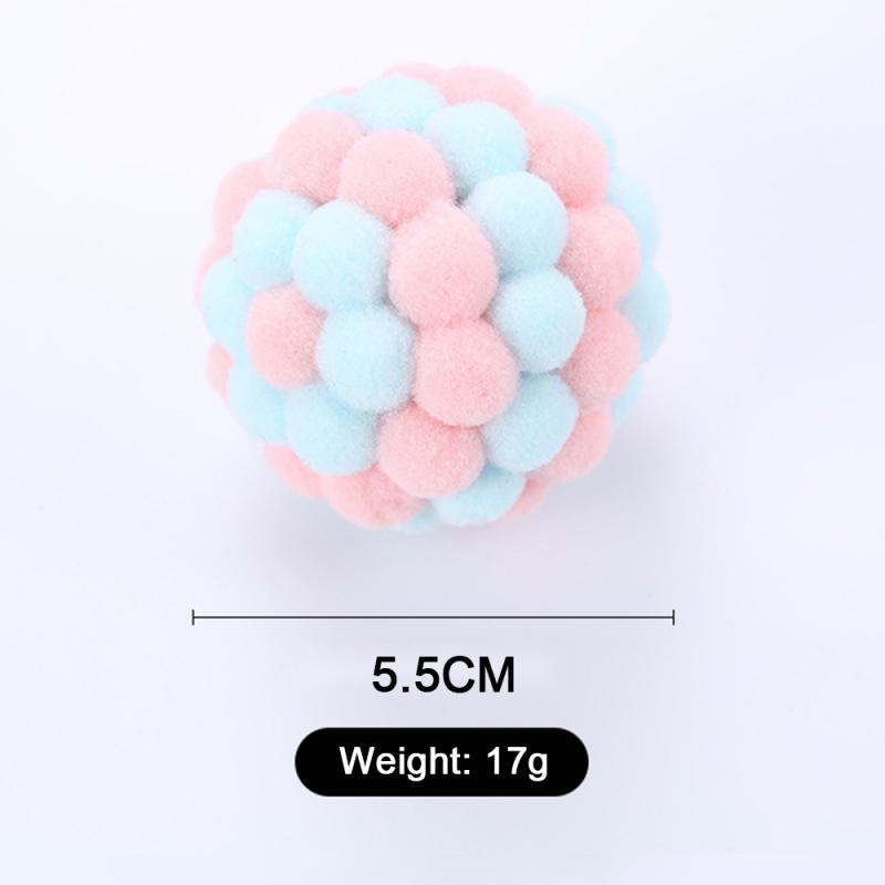 Cat Sound & Catnip Plush Ball-Multicolor Stitching Cat Toys