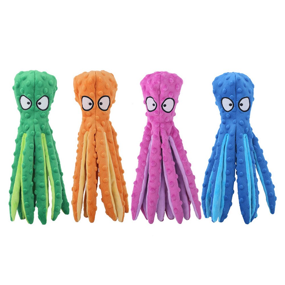 Octopus Sound Pet Toy Stuffed Plush Squeaky Interactive Dog Toys