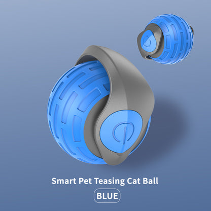 Juguete giratorio automático divertido para gatos de interior, recargable por USB, pelota para burlarse de mascotas