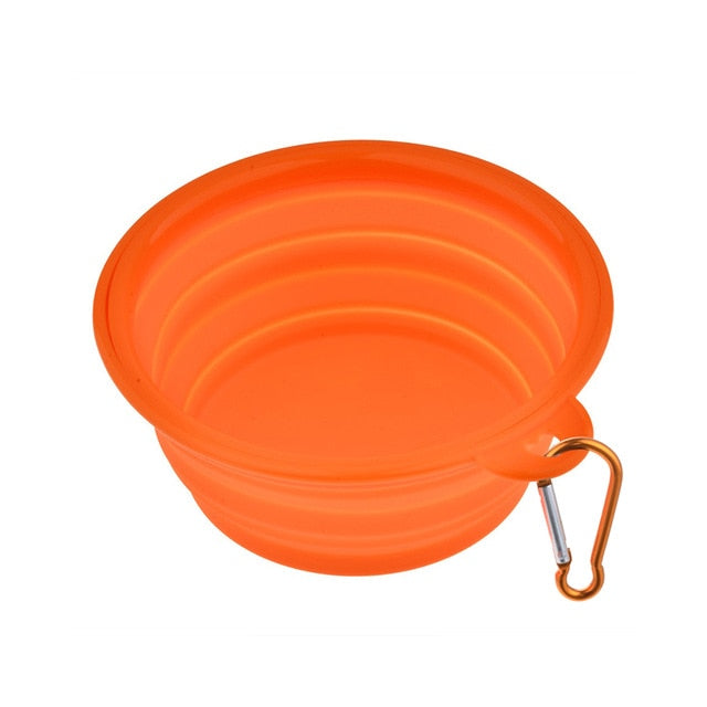 Collapsible Silicone Dog Travel Bowl - 350ml Portable Food & Water Container in 24 Colors