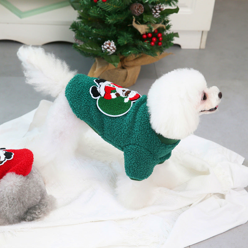 Winter Holiday Dog Sweater | Cozy Fleece Clothing for Small Dogs | 6 Festive Designs & 5 Sizes