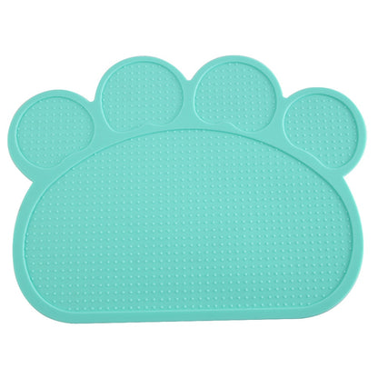 Paw-Shaped Waterproof Silicone Pet Feeding Mat