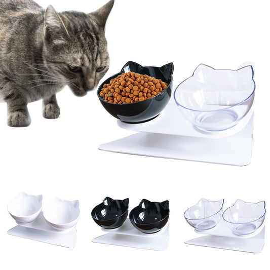 Pet Bowls Cat Food Water Feeder Pet Drinking Dish Feeder stand