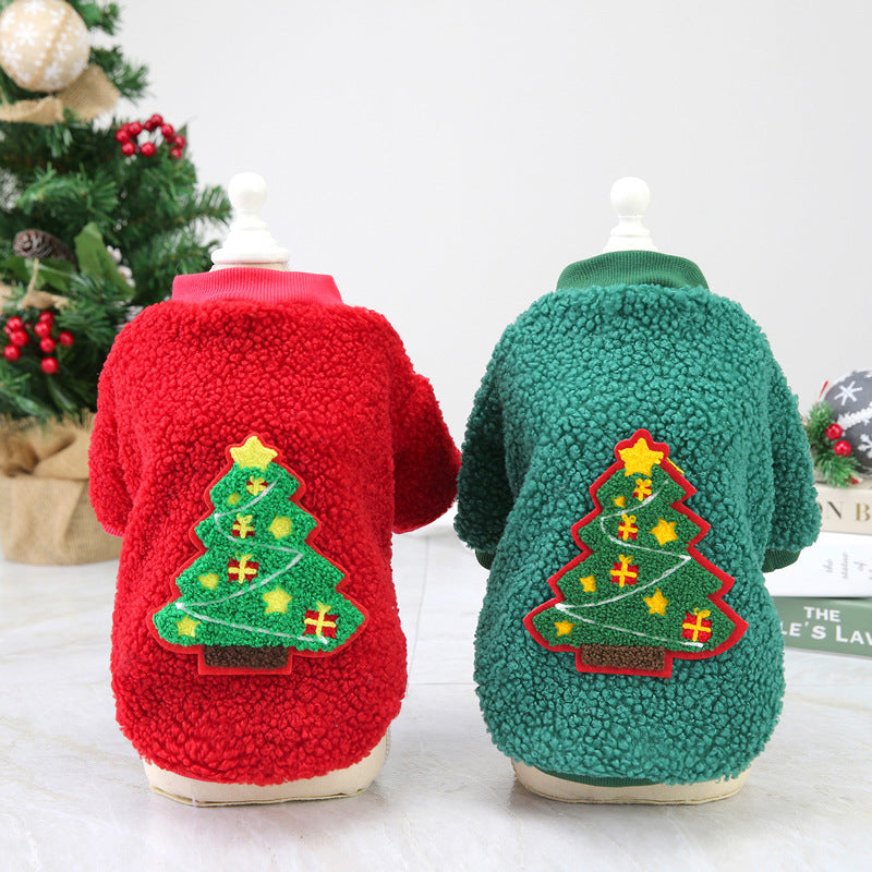 Winter Holiday Dog Sweater | Cozy Fleece Clothing for Small Dogs | 6 Festive Designs & 5 Sizes