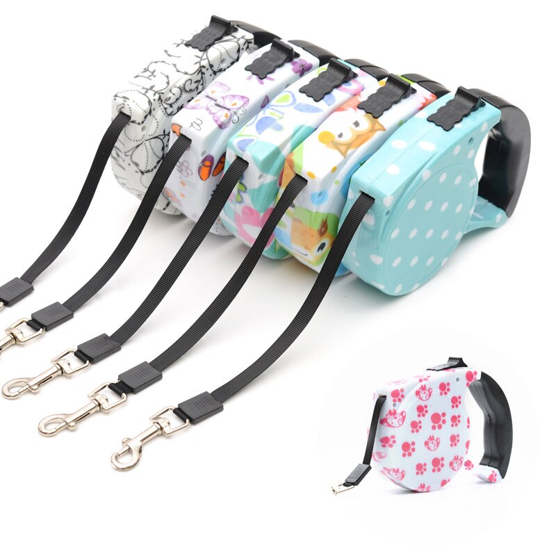 Automatic Retractable Leash – 5M | Cute Pastel Designs for Small Dogs &amp; Cats