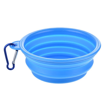 Collapsible Silicone Dog Travel Bowl - 350ml Portable Food & Water Container in 24 Colors