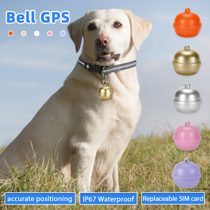 Cats & Dogs Waterproof Tracker Bell With Collar with Anti-Loss Bell For Pets