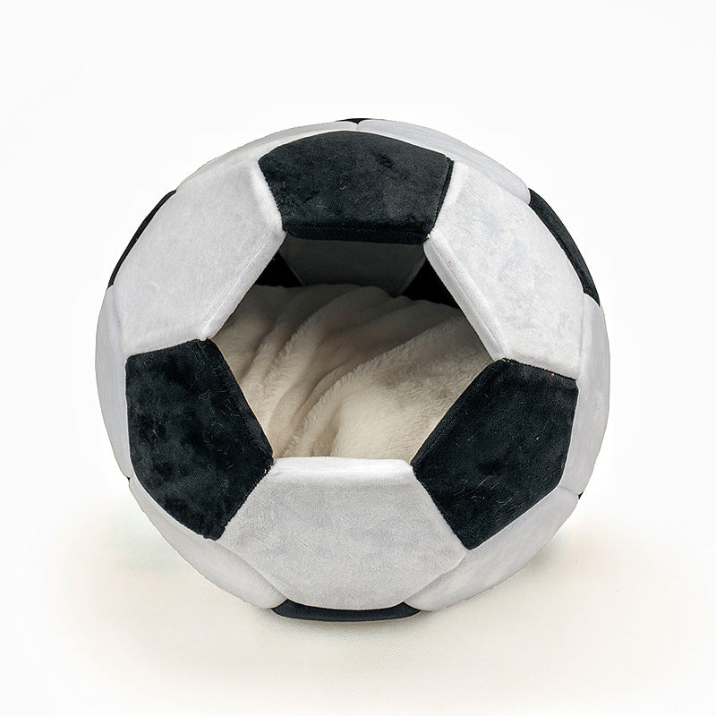 Soccer-Themed Dual-Use Pet Nest | Cozy Convertible Bed Soft Football Style Dog Nest Mattress Creative Cat Bed Nest