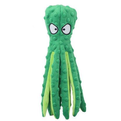 Octopus Sound Pet Toy Stuffed Plush Squeaky Interactive Dog Toys