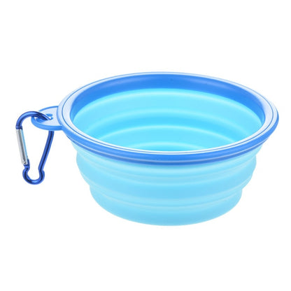 Collapsible Silicone Dog Travel Bowl - 350ml Portable Food & Water Container in 24 Colors