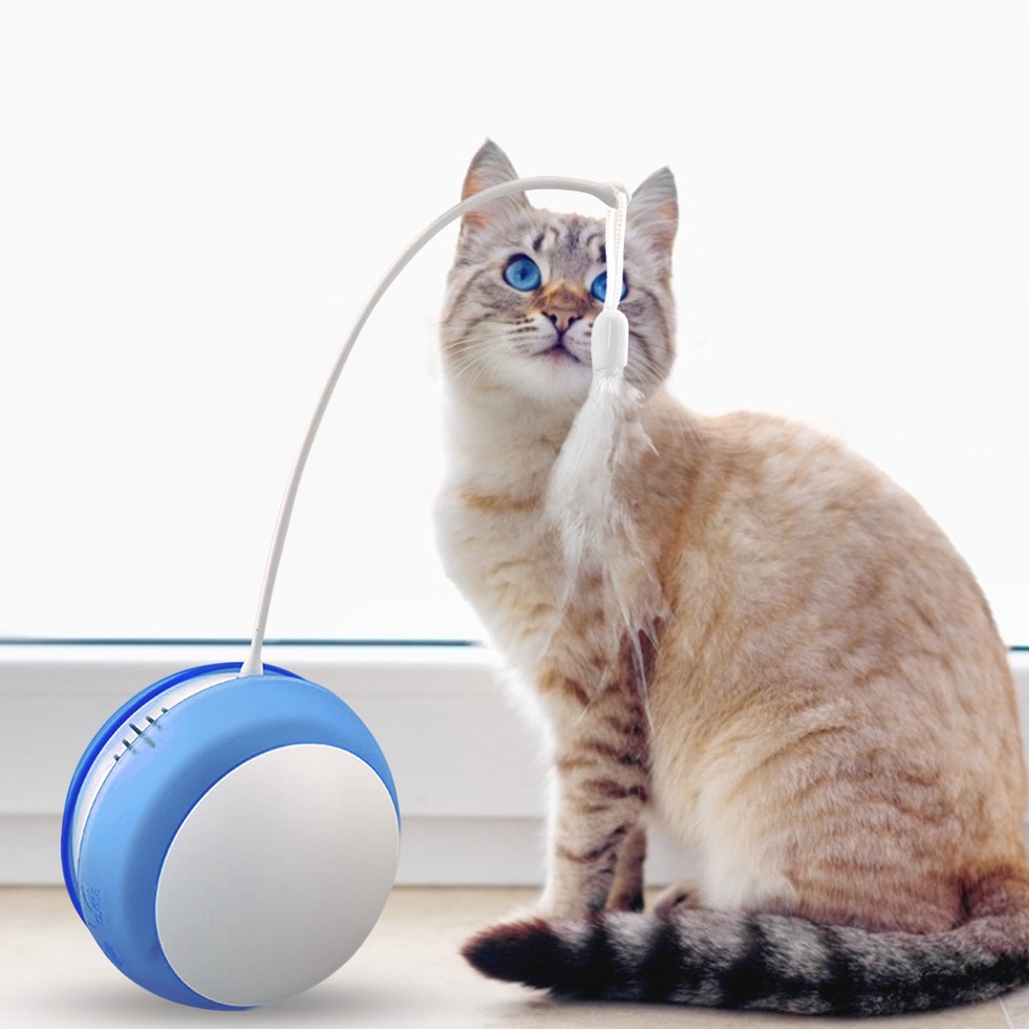 Funny Cat Tumbler Toy – Swing, Chase, and Play! Interactive Balance Car with Sound, Light, and Feather Fun for Kittens and Cats