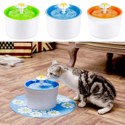 Automatic Flower Pet Drinking Fountain – Electric Water Dispenser with Filter for Cats and Dogs