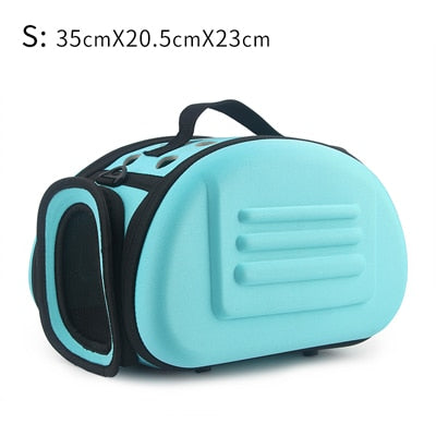 Portable Pure Color Pet Carrier Bag - Foldable Travel Shoulder Bag