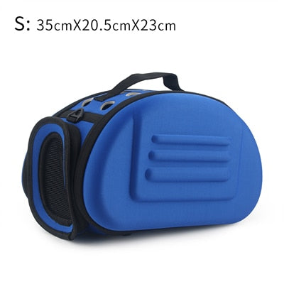 Portable Pure Color Pet Carrier Bag - Foldable Travel Shoulder Bag