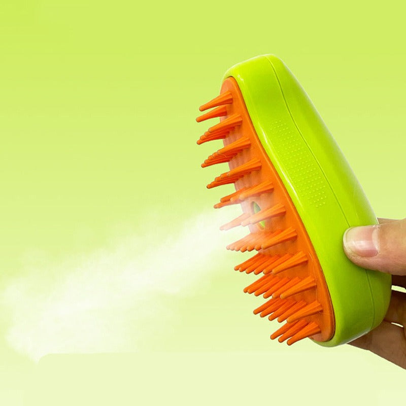 3-in-1 Electric Pet Grooming Brush with Sprayer and Massage Function