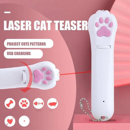 LED Projection Cat Claw Funny Cat Stick USB Charging Cat Supplies Multi-Pattern Six-In-One Infraredh