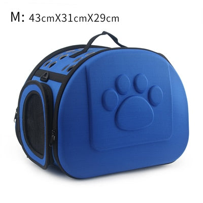 Portable Pure Color Pet Carrier Bag - Foldable Travel Shoulder Bag