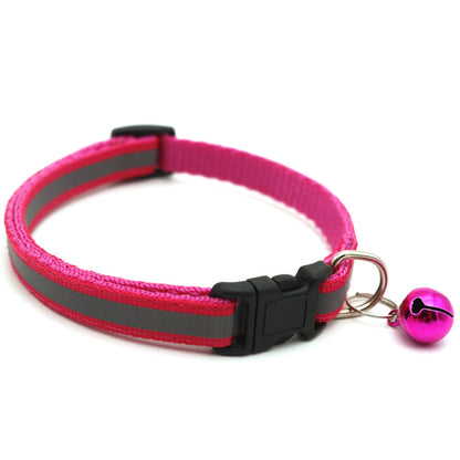 Reflective Cat & Dog Collar with Bell | 14 Colors Available