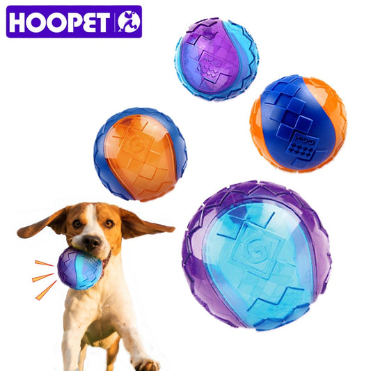 HOOPET Squeaky Rubber Dog Ball – Bouncy, Floating, & Durable Chew Toy