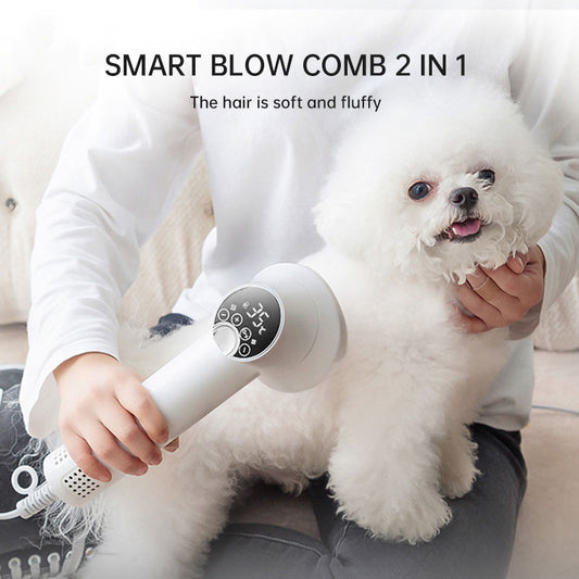 Intelligent Pet Hair Dryer – Silent, Safe Blow & Comb for Dogs & Cats