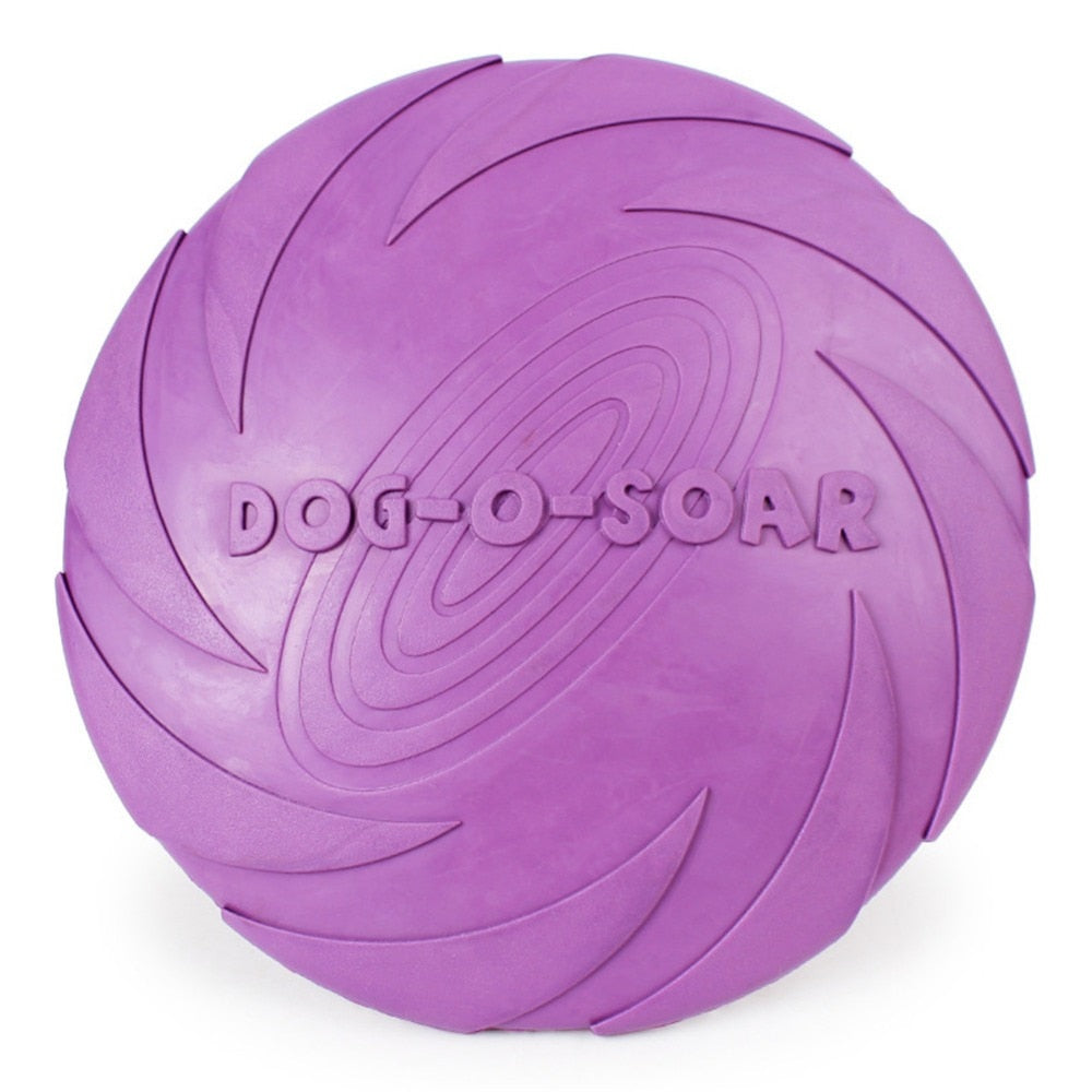 Interactive Dog Chew Toys Resistance Bite Soft Rubber Puppy Pet Toy for Training Flying Discs