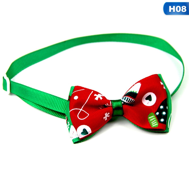 Adjustable Holiday Pet Collar with Bow Tie – Festive Accessory for Cats and Dogs