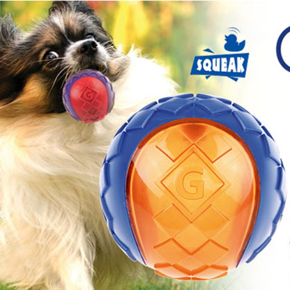 HOOPET Squeaky Rubber Dog Ball – Bouncy, Floating, & Durable Chew Toy