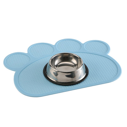 Paw-Shaped Waterproof Silicone Pet Feeding Mat