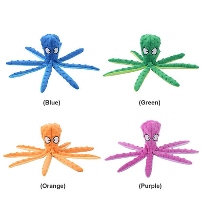 Octopus Sound Pet Toy Stuffed Plush Squeaky Interactive Dog Toys