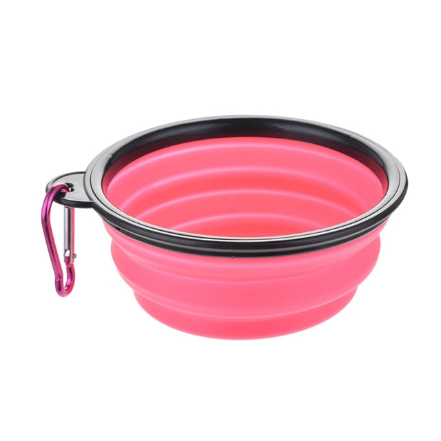 Collapsible Silicone Dog Travel Bowl - 350ml Portable Food & Water Container in 24 Colors