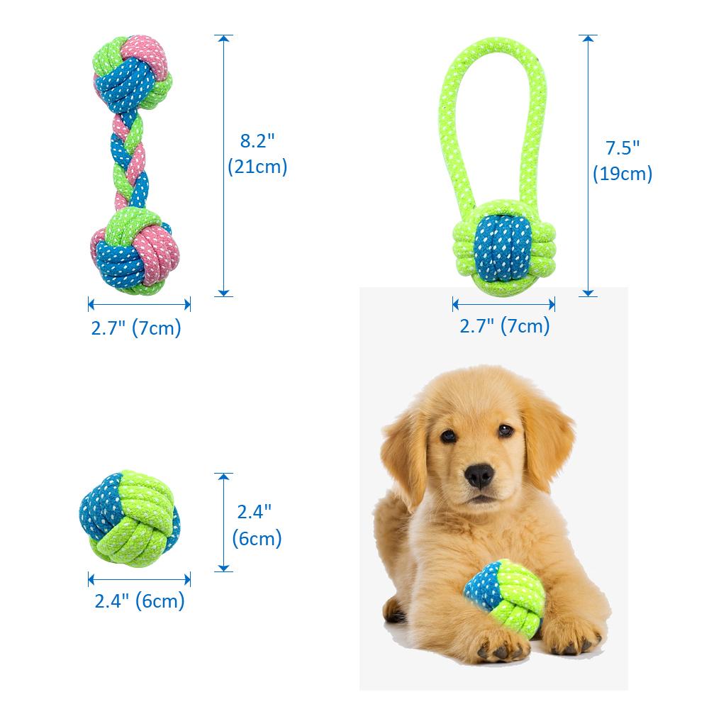 Cotton Rope Dog Toy for Chewing, Tug, and Toss Games – Dental Health Helper