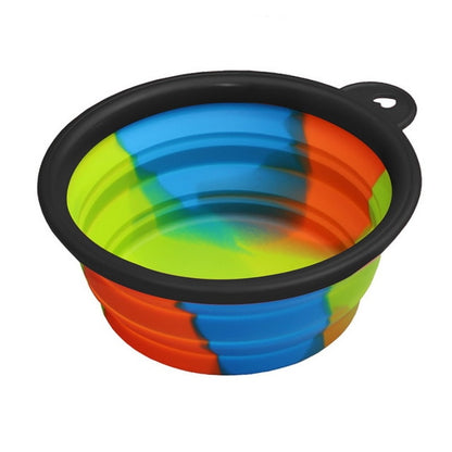 Collapsible Silicone Dog Travel Bowl - 350ml Portable Food & Water Container in 24 Colors