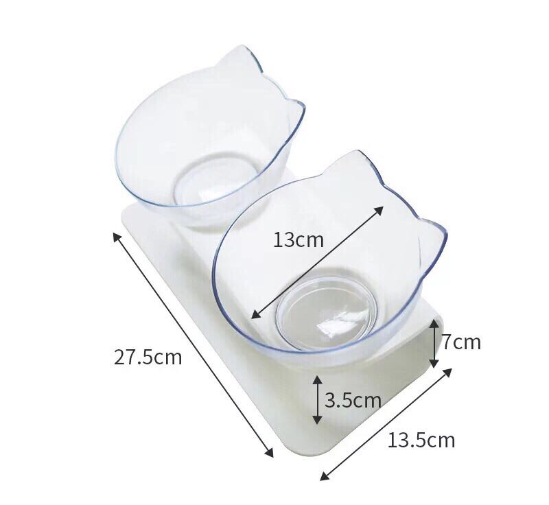 Pet Bowls Cat Food Water Feeder Pet Drinking Dish Feeder stand