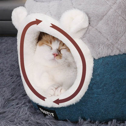 2 in 1 Cat Bed House Soft Plush Puppy Cushion Small Dogs Cats Nest l Sleeping Pet Dog Bed Pet Cubby