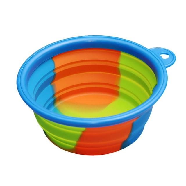 Collapsible Silicone Dog Travel Bowl - 350ml Portable Food & Water Container in 24 Colors