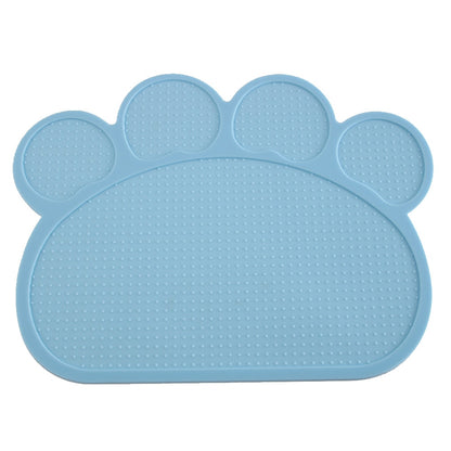 Paw-Shaped Waterproof Silicone Pet Feeding Mat