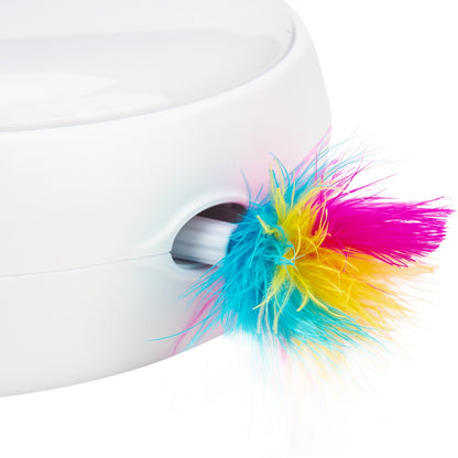 Smart Spinning Cat Toy - Interactive Donut Mouse Catcher with Teasing Feather for Endless Playtime!