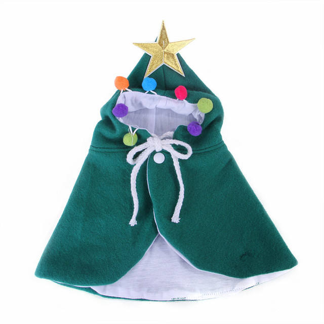 Festive Pet Party Cloak Dress - Hooded Transforming Fleece Outfit for Cats &amp; Dogs