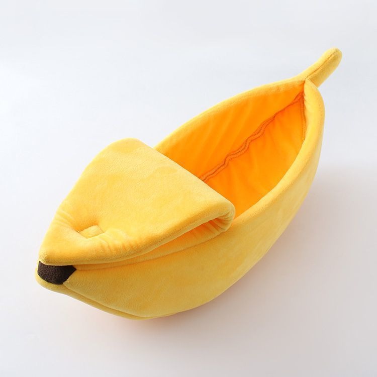 Pet Banana Bed-Cat Sleeping Nook-Cozy Hideaway For Your Furry Baby