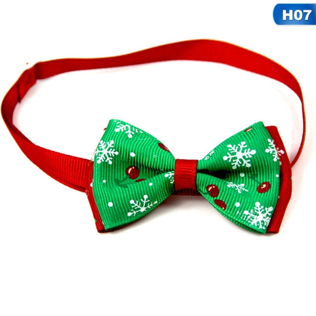 Adjustable Holiday Pet Collar with Bow Tie – Festive Accessory for Cats and Dogs