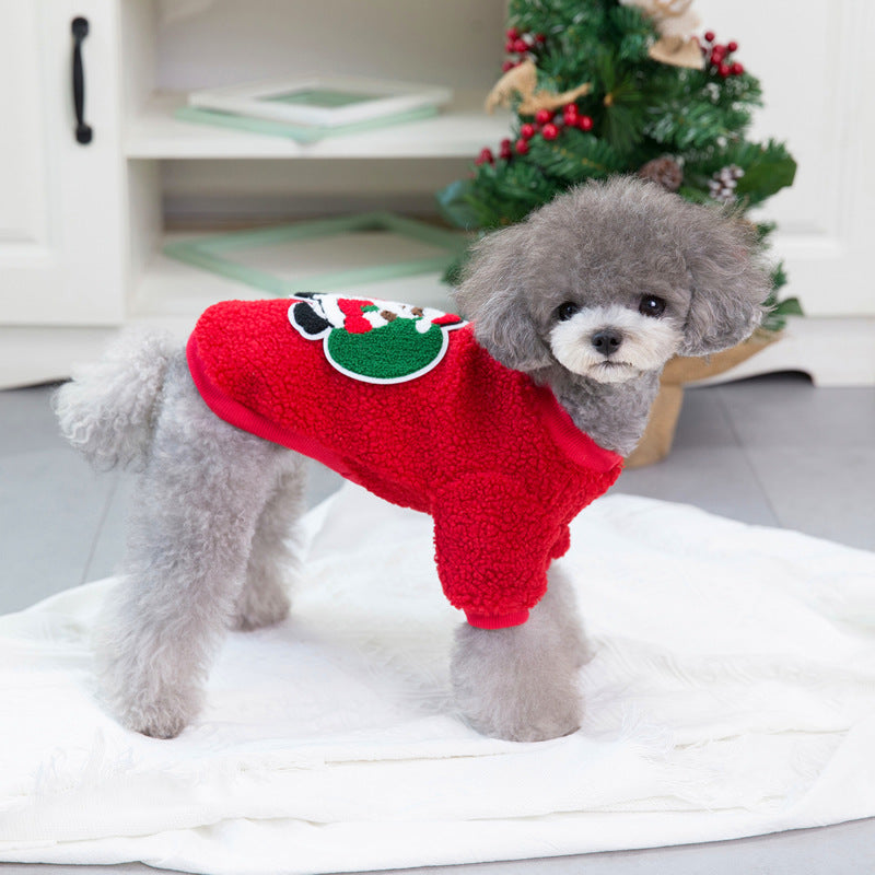 Winter Holiday Dog Sweater | Cozy Fleece Clothing for Small Dogs | 6 Festive Designs & 5 Sizes