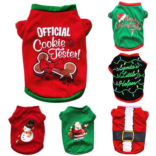 Holiday Dog Clothes - Cotton Pet Outfits for Small to Large Dogs