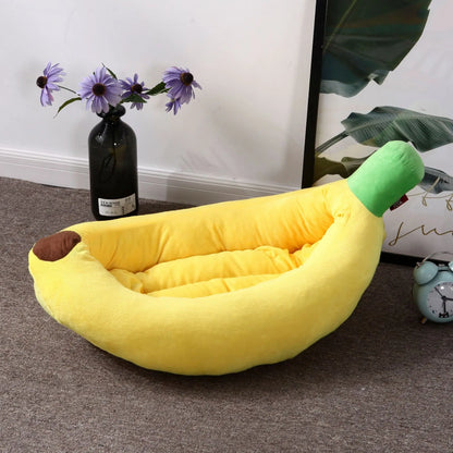 Cute and unique banana Cat lounger Pet Bed