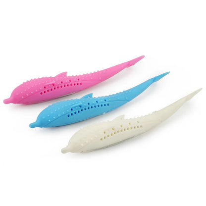 Soft Silicone Mint Fish Cat Toy Catnip Pet Toy Clean Teeth Toothbrush Chew Cats Toys