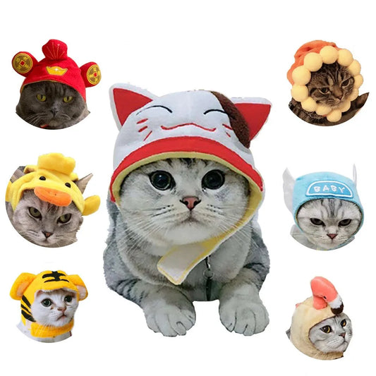 Cotton Pet Hats – Cute, Adjustable Party Cap for Cats & Dogs