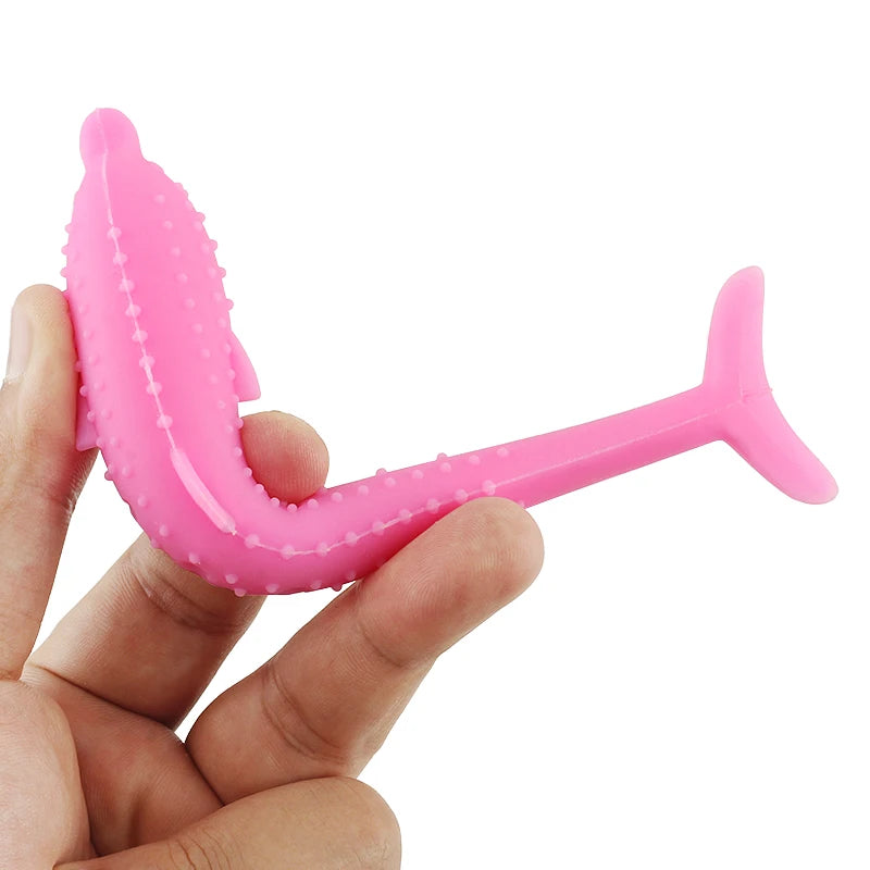 Soft Silicone Mint Fish Cat Toy Catnip Pet Toy Clean Teeth Toothbrush Chew Cats Toys